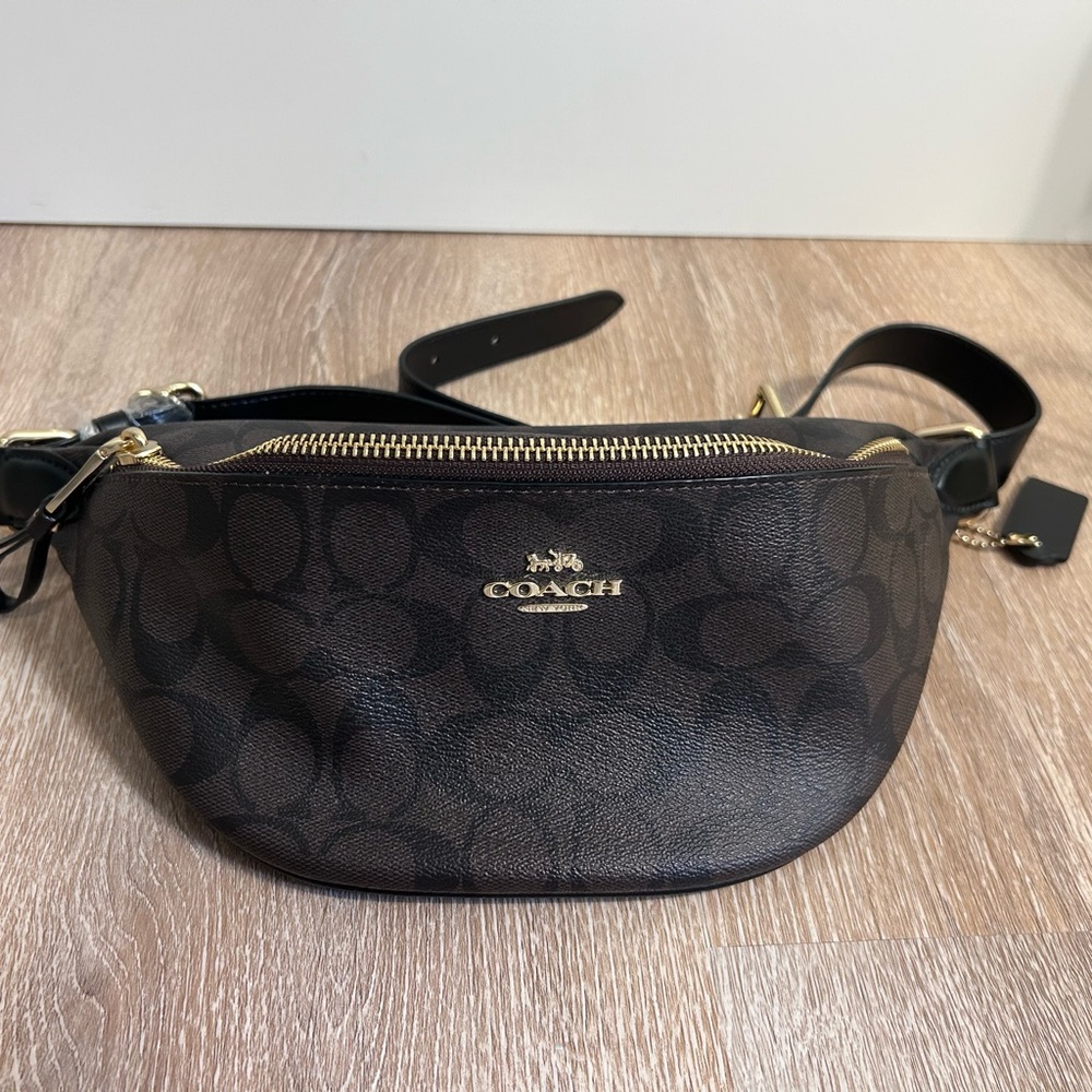 Coach Black and Brown Belt Bag